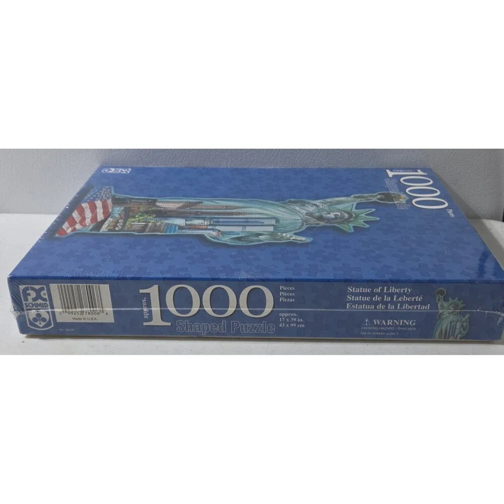NEW Sealed! FX Schmid Statue of Liberty Shaped 1000 Piece Jigsaw Puzzle